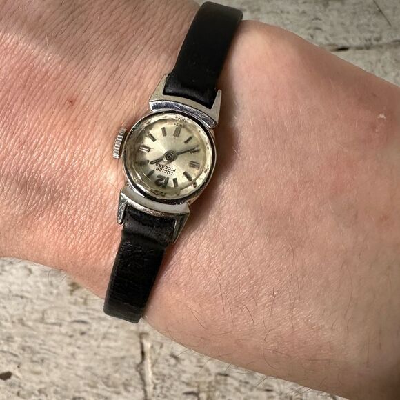 Vintage Art Deco 14k White Gold Lucien Piccard Watch Not Working - Picture 1 of 6